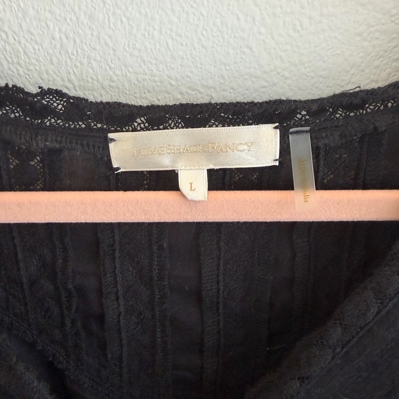 Love Shack Fancy Gwen Black Ruffled Mini Dress - Picture 4 of 5